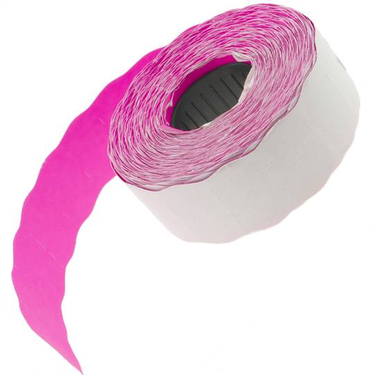 Thermal roll label with 1000 pink adhesive labels 26x16 mm 10 units