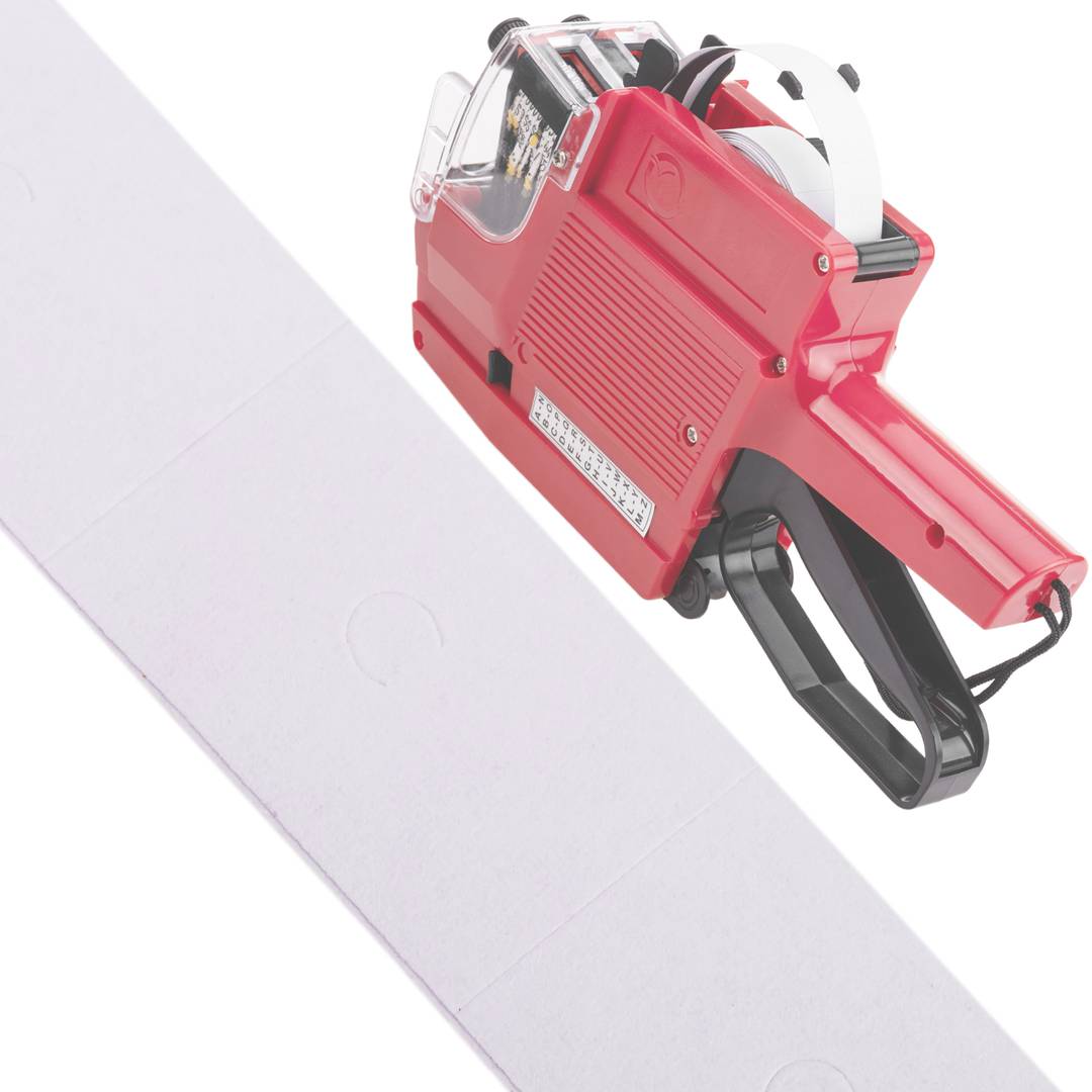 Rol van 1000 witte zelfklevende etiketten 23x16 mm 10 eenheden