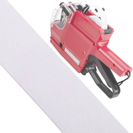 Rol van 1000 witte zelfklevende etiketten 23x16 mm 10 eenheden