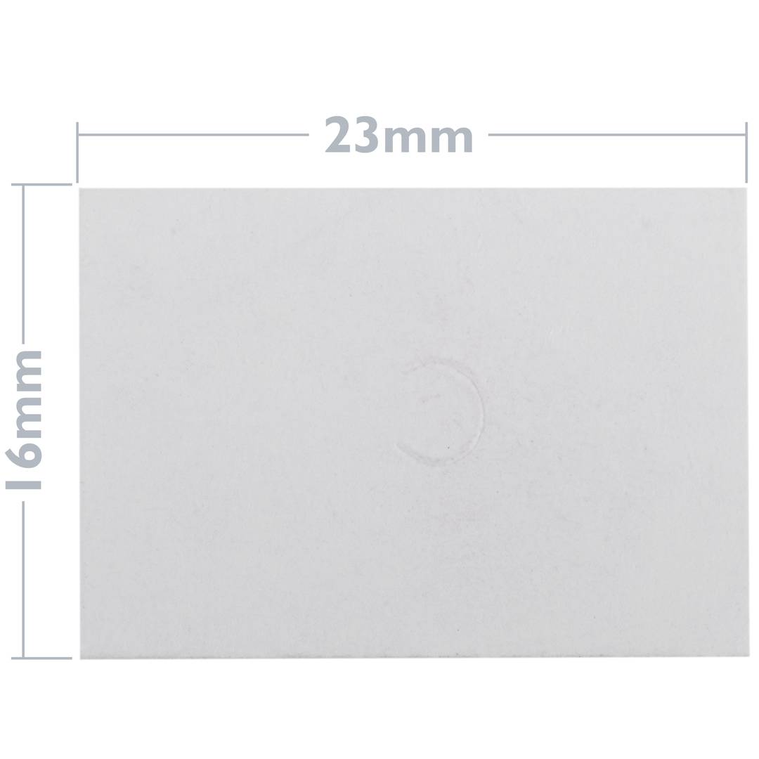 Rol van 1000 witte zelfklevende etiketten 23x16 mm 10 eenheden
