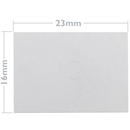 Rol van 1000 witte zelfklevende etiketten 23x16 mm 10 eenheden