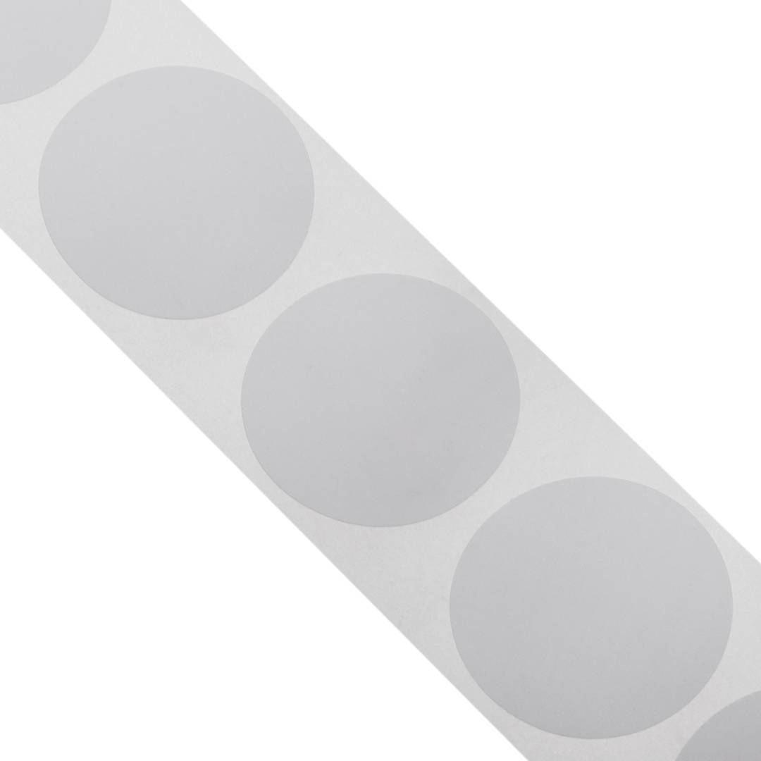 Roll of 500 white round adhesive labels 19 mm