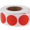 Roll of 500 red round adhesive labels 19 mm
