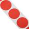 Roll of 500 red round adhesive labels 19 mm