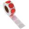 Roll of 500 red round adhesive labels 19 mm