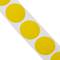 Rotolo da 500 etichette adesive rotonde gialle 19 mm