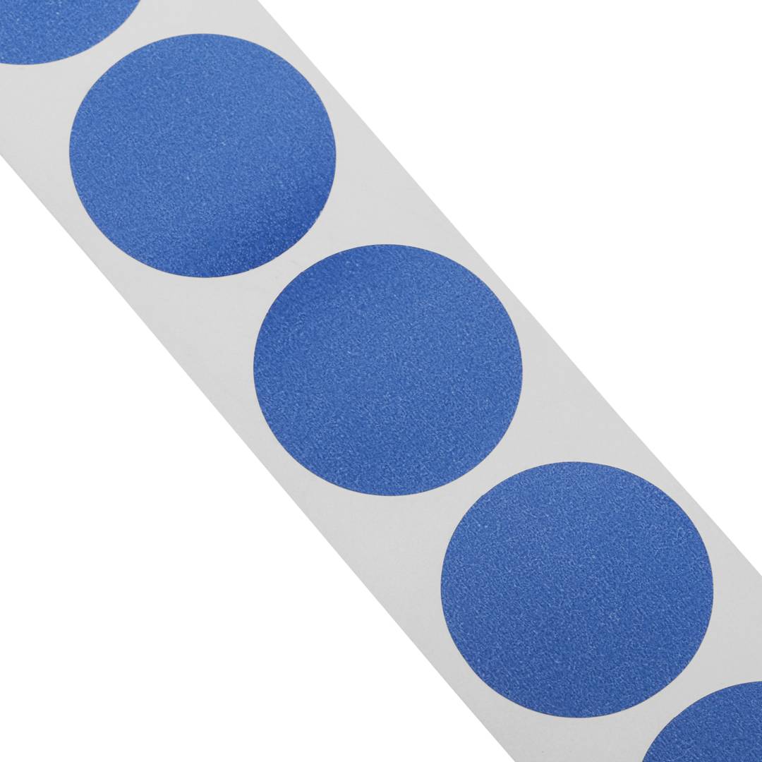 Rotolo da 500 etichette adesive rotonde blu 19 mm - Cablematic