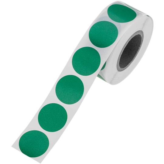 19 mm 3/4 Pulgada de Ancho Verde Estrella Pegatinas 500 Etiquetas en un Rollo 