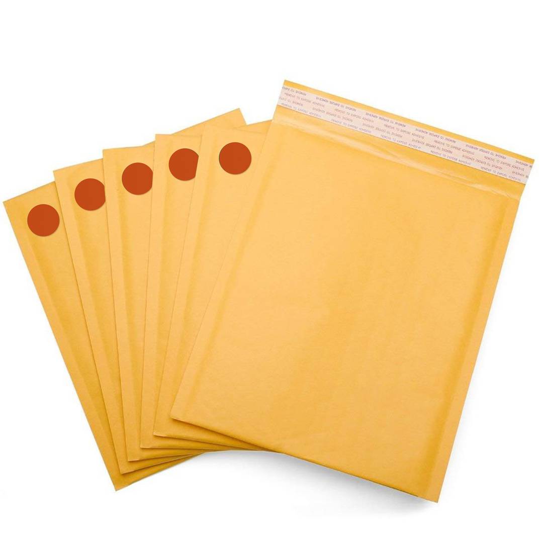 Roll of 500 orange round adhesive labels 19 mm