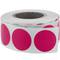 Rouleau de 500 étiquettes adhésives rondes roses 19 mm