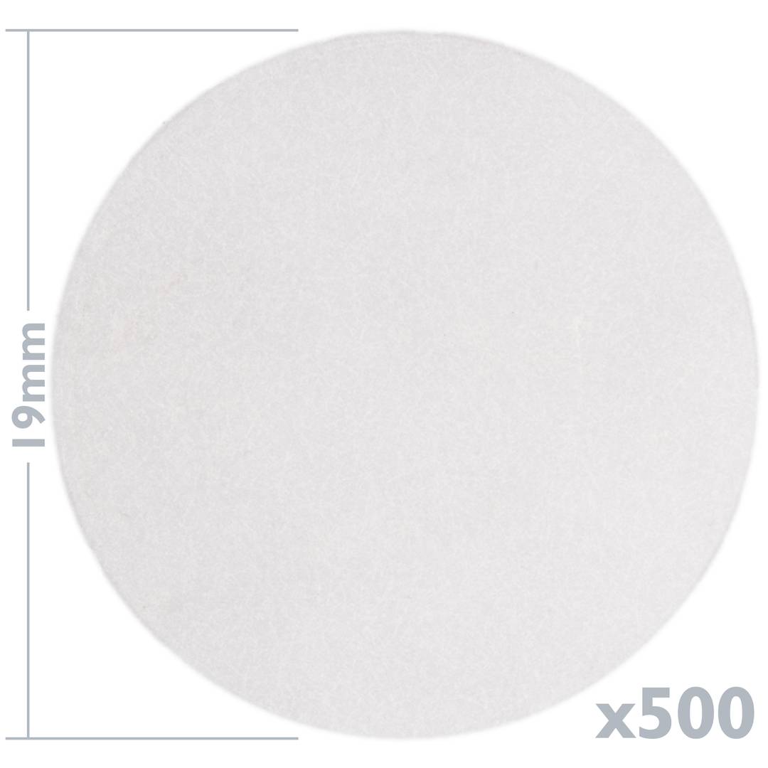 Rolka 500 przezroczysty okrągłych etykiet samoprzylepnych 19 mm