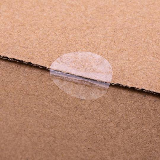 Rotolo da 500 etichette adesive rotonde trasparente da 19 mm - Cablematic