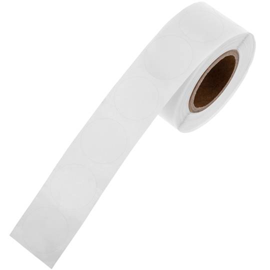 Rolka 500 przezroczysty okrągłych etykiet samoprzylepnych 19 mm