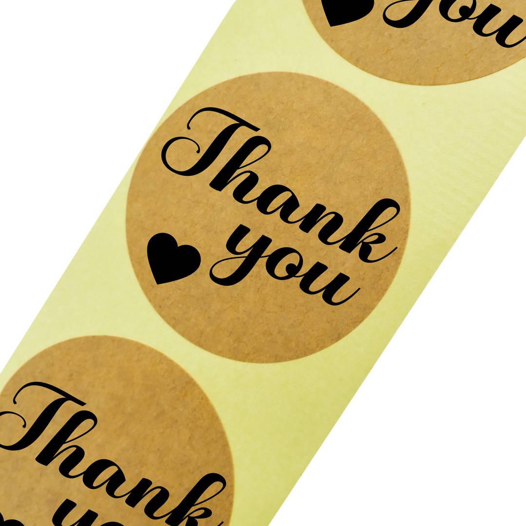 Ronde kraftpapier stickers