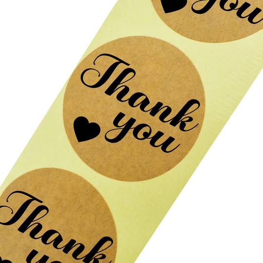 Ronde kraftpapier stickers