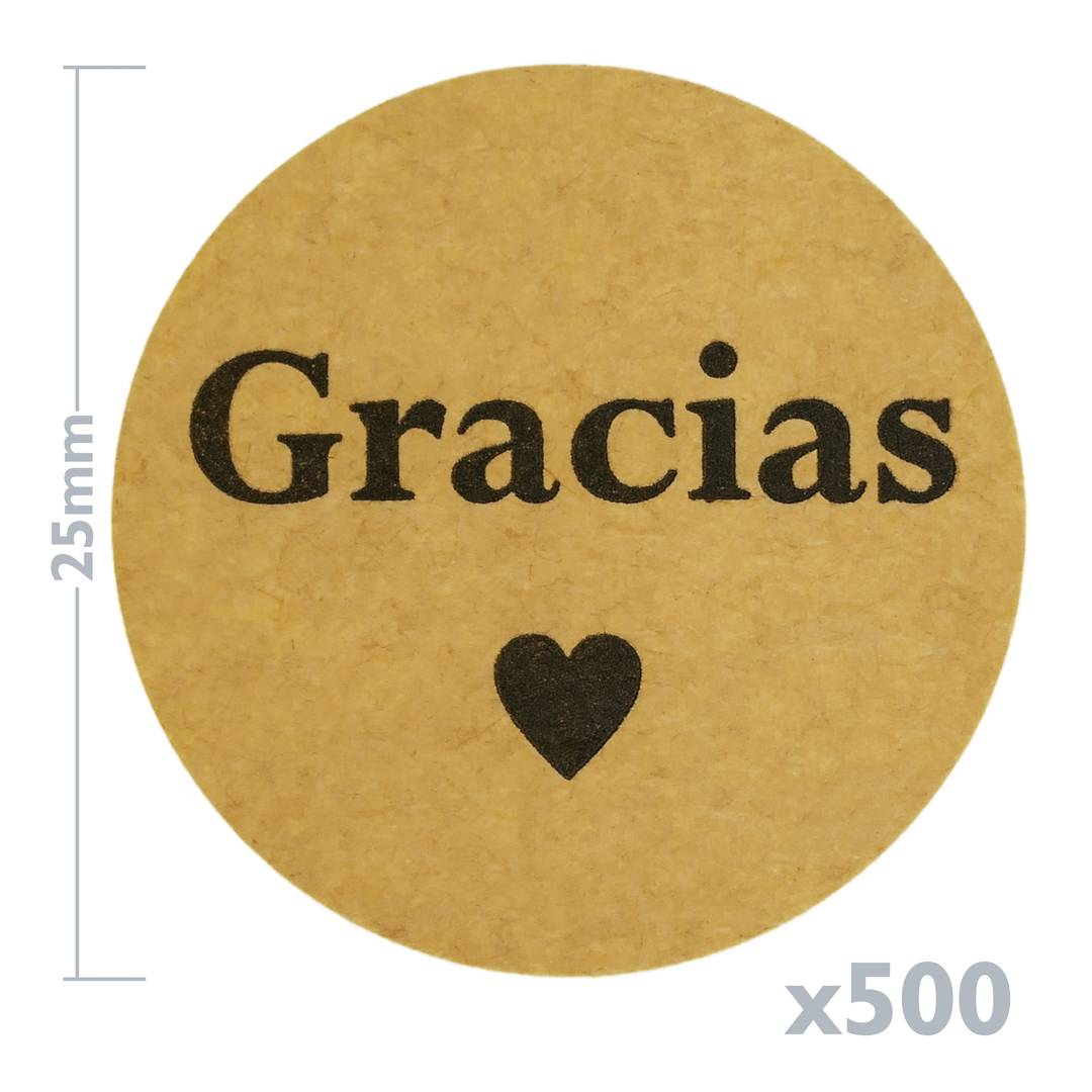 Ronde kraftpapier stickers