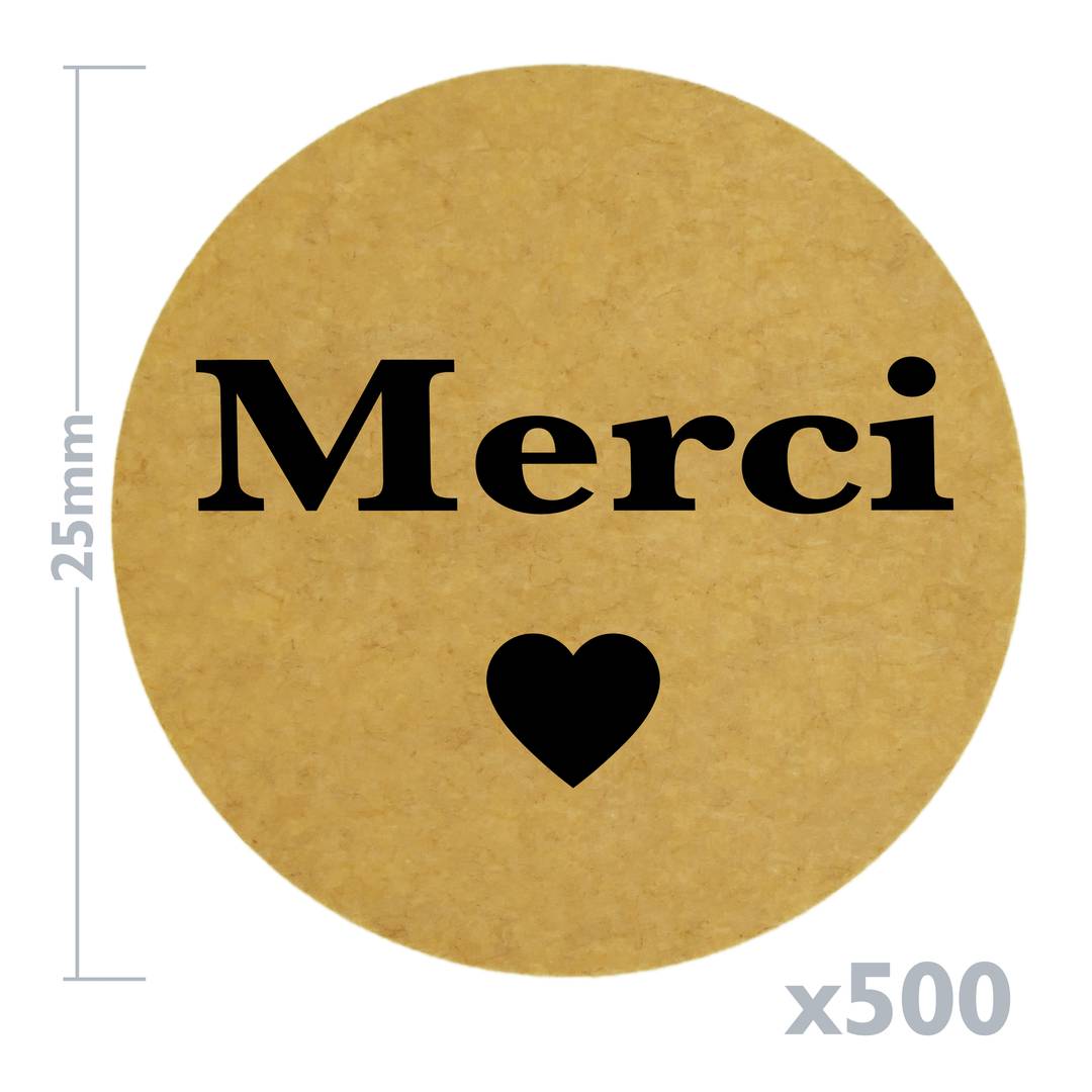 Ronde kraftpapier stickers 