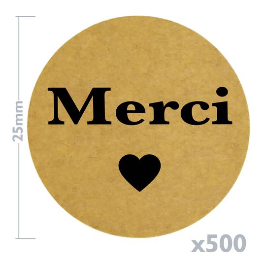 Ronde kraftpapier stickers 