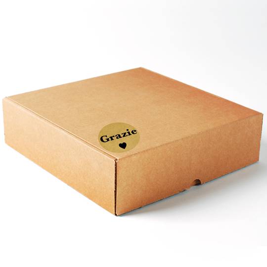 Ronde kraftpapier stickers 