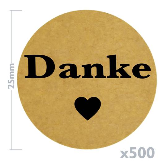 Ronde kraftpapier stickers 