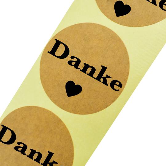 Ronde kraftpapier stickers 