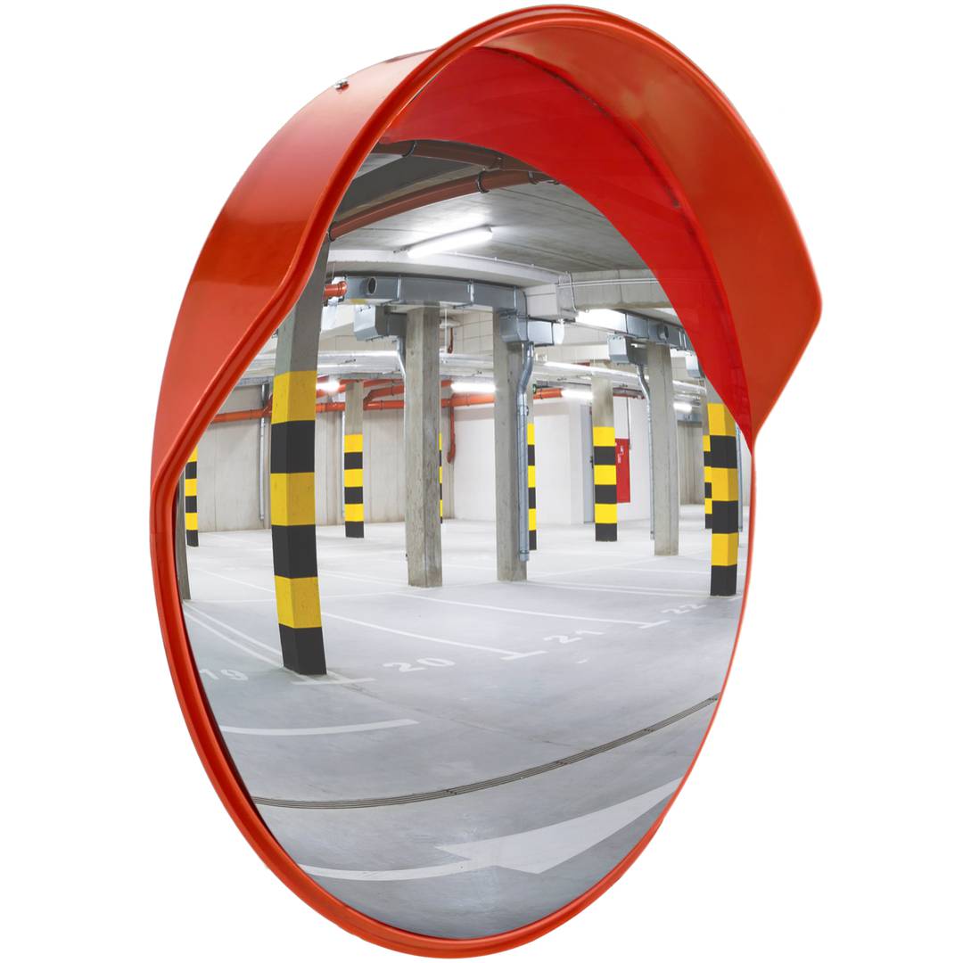45 cm Traffic Safety Mirror, Wide-Angle Convex Mirror, Black Surveillance  Mirror