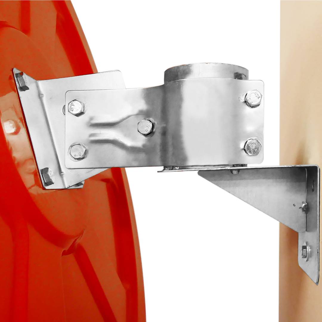 Specchio panoramico stradale convesso di sicurezza 60cm con fissaggio a parete