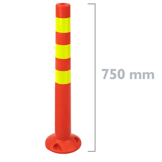 Signpost and beaconing post for traffic 750x80mm with reflectors