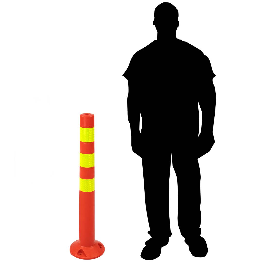 Signpost and beaconing post for traffic 750x80mm with reflectors