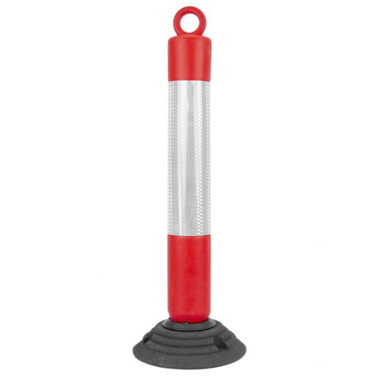 Pal de senyalització i abalisament per tràfic 800x100mm amb base de cautxú