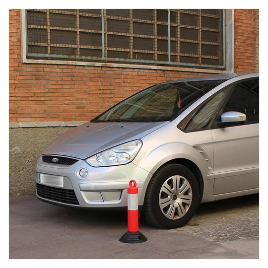 Pal de senyalització i abalisament per tràfic 520x100mm amb base de cautxú