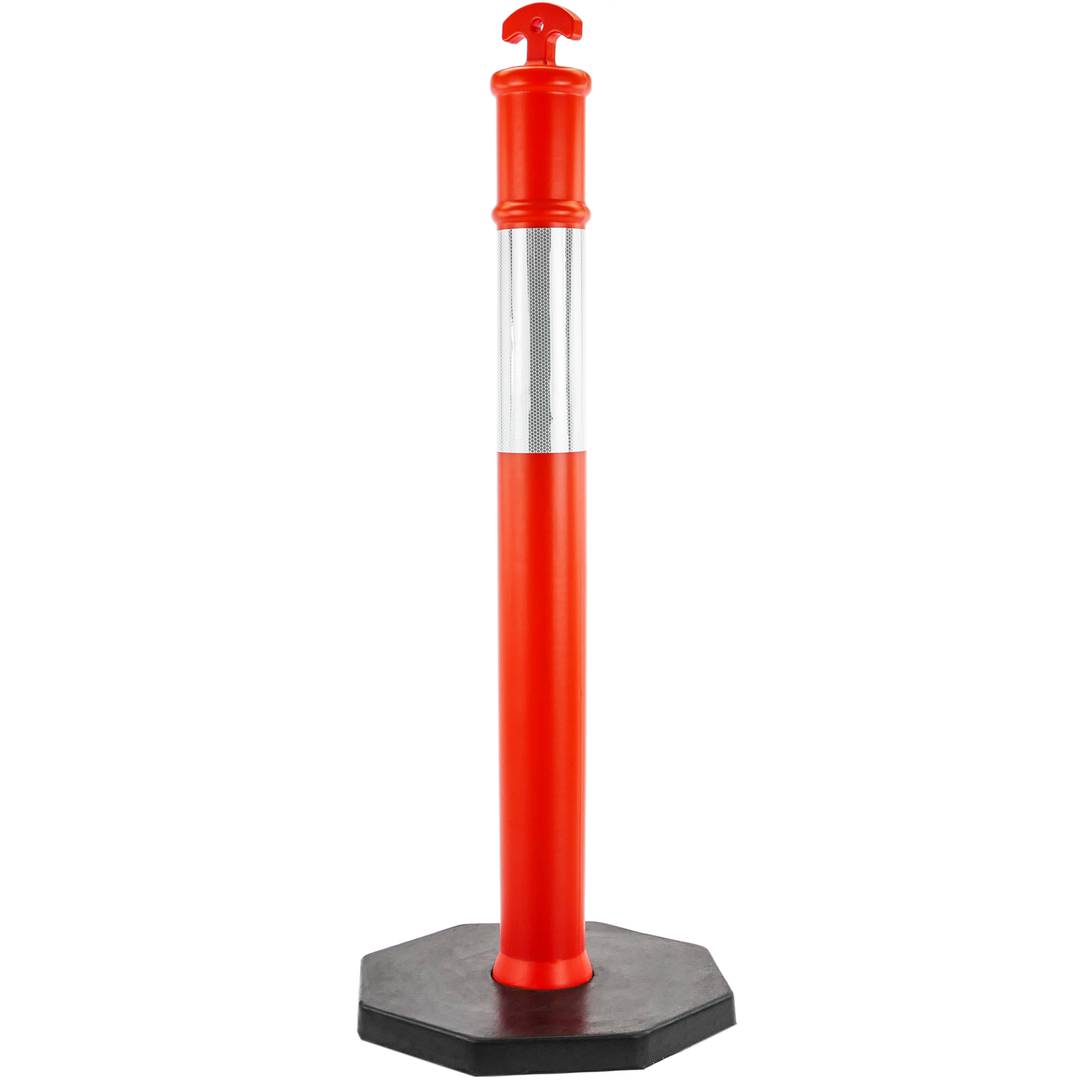 Wegwijzer en baken voor verkeer 1115x100 mm met rubberen basis