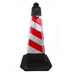 Drogowskaz i lampa ostrzegawcza do ruchu 390x390x740 mm z odblaskami