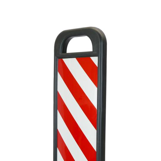 Signpost and beaconing post for traffic 1100x240mm with rubber base 16Kg