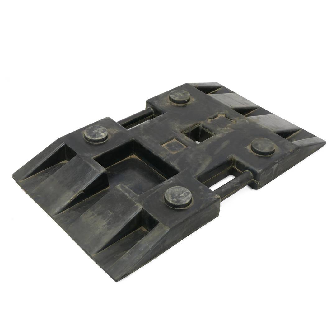 Signpost and beaconing post for traffic 1100x240mm with rubber base 16Kg