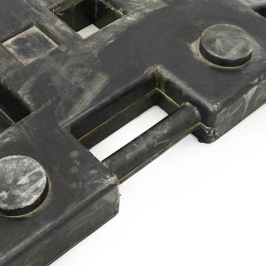 Signpost and beaconing post for traffic 1100x240mm with rubber base 16Kg