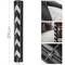 89 cm reflective plastic protector for corners in black and white