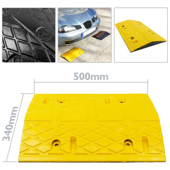 Fahrbahnschwellen bremsschwelle verkehr für ahrzeuge 500x340x50mm  2-pack