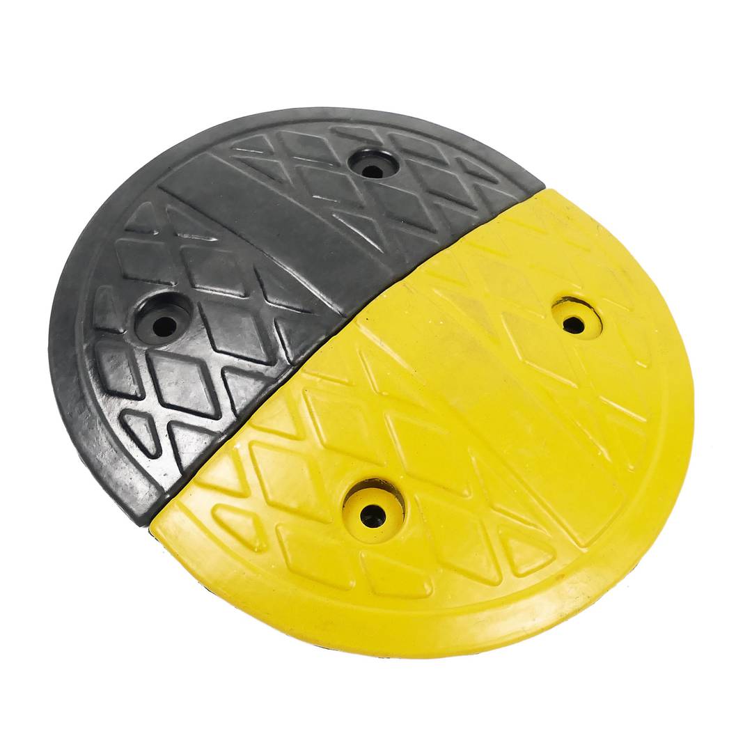 Rallentatori stradali in gomma per automobili e traffico 190x340x50mm estremità arrotondata