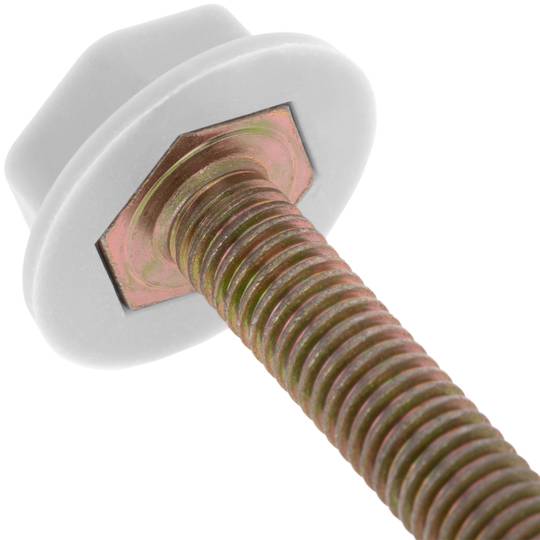 Pack of 4 metal expansion plugs with 12x85mm screw with White cap
