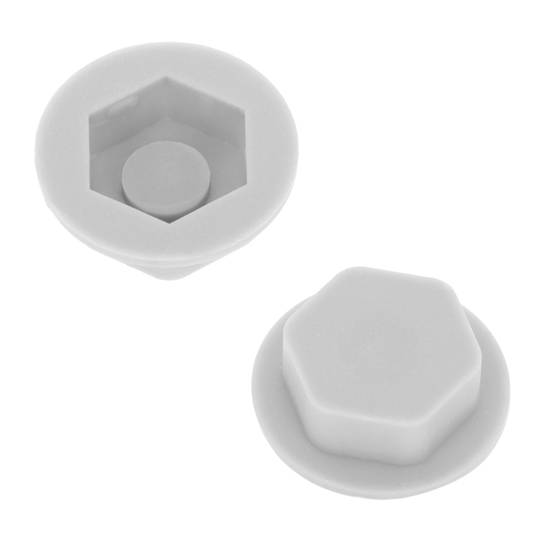 Pack of 4 metal expansion plugs with 12x85mm screw with White cap