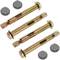 Pacote de 4 bujões de expansão metálicos com parafuso 12x85mm com tampa cinza