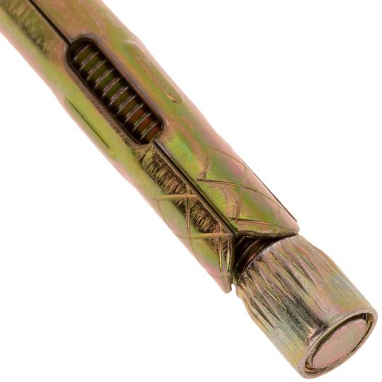 Pacote de 4 bujões de expansão metálicos com parafuso 12x85mm com tampa cinza