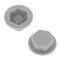 Pacote de 4 bujões de expansão metálicos com parafuso 12x85mm com tampa cinza
