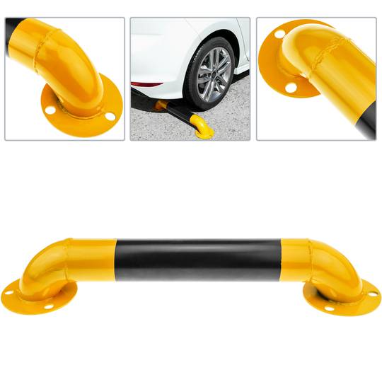 Fermaruota per parcheggi in metallo 60 cm per ruota e parcheggio tubo