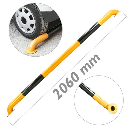 Ogranicznik podłogowy do metalowych kół parkingowych Rura 200 cm