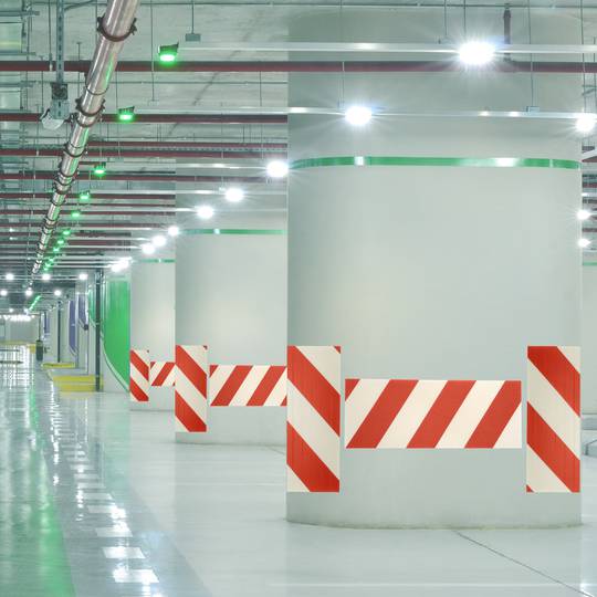 Protetor de riscos de estacionamentos para colunas, cantos e paredes 30x20 cm