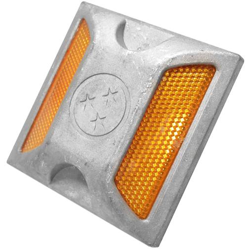 Plot routier solaire LED de signalisation 108x95x22mm aluminium 2-pack ...