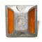 Reflector de carretera captafaros para suelo 100x100x20mm de aluminio
