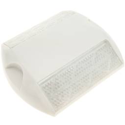 Refletor de estrada para piso de plástico branco 103 x 89 x 19 mm